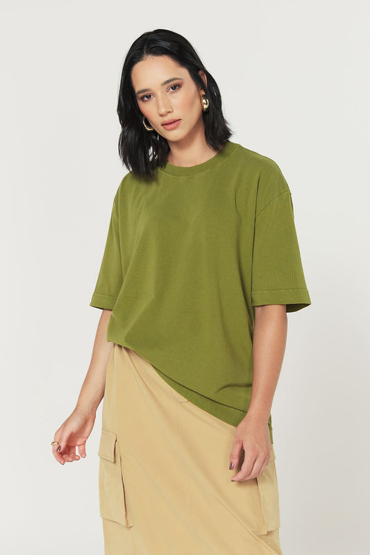 Camiseta Tubular Streetwear - Verde Abacate