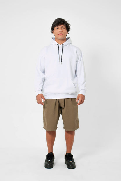 Moletom Canguru 3 Cabos - Branco