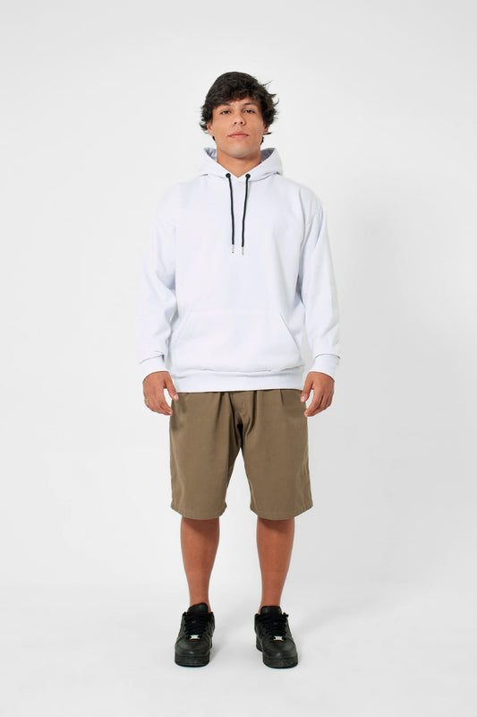 Moletom Canguru 3 Cabos - Branco