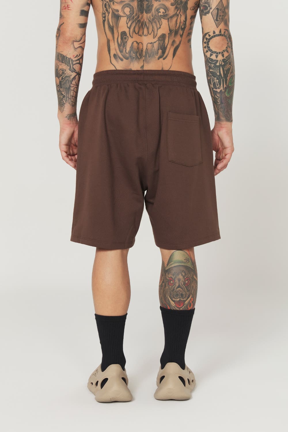 Bermuda Moletom Streetwear  - Marrom