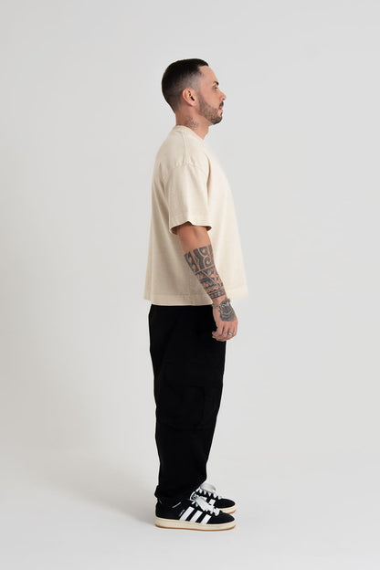 ￼Camiseta Heavy oversized Boxy - Marfim