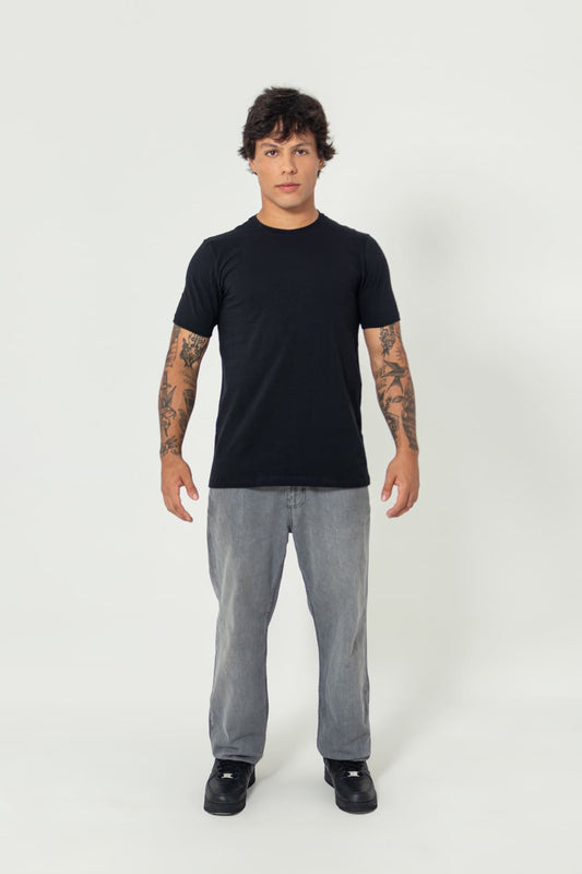 Camiseta Slim Cotton - preto