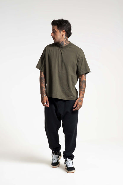 Camiseta heavy oversized boxy - verde quartzo