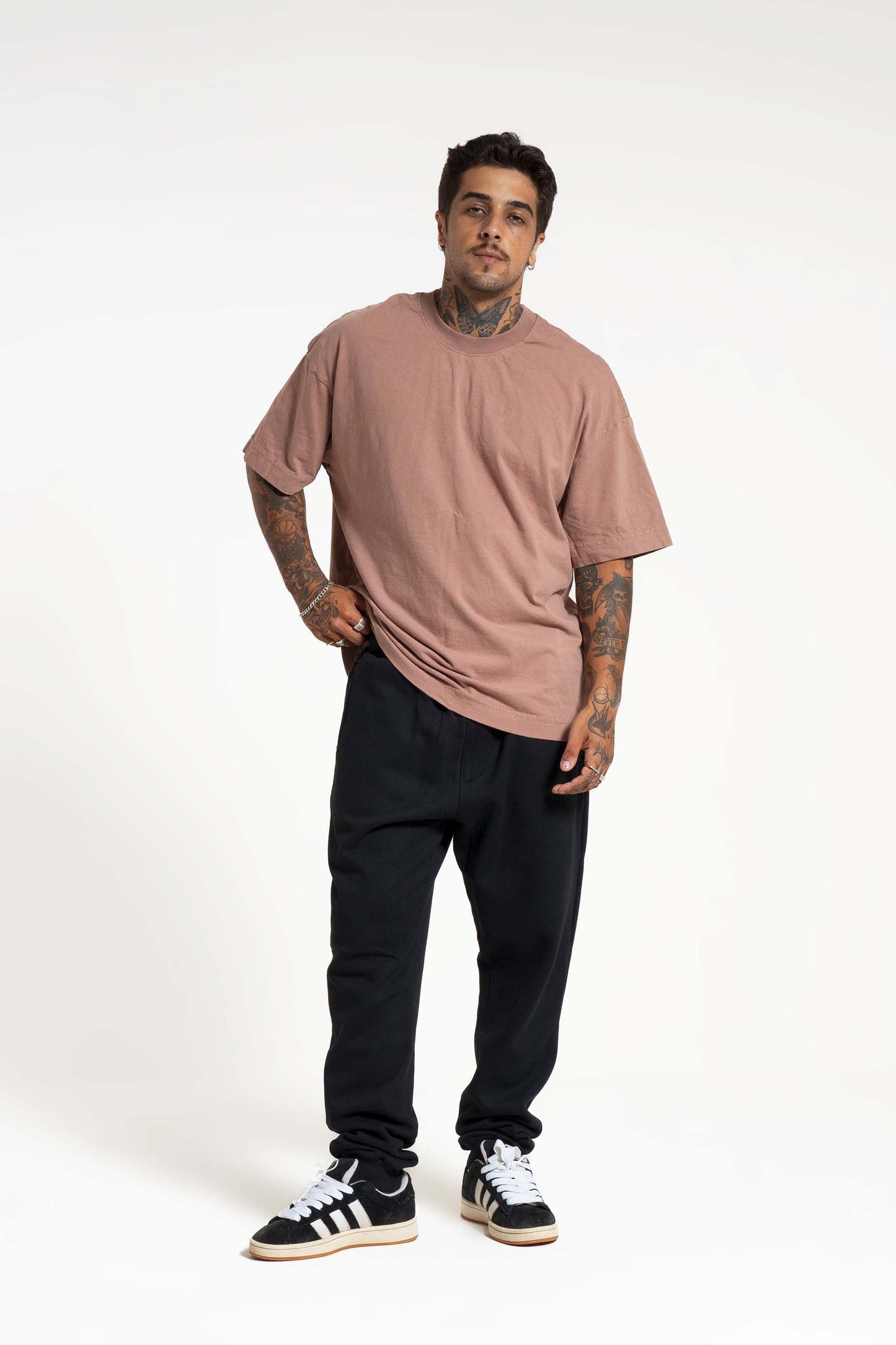 Camiseta Heavy oversized - mocha mousse