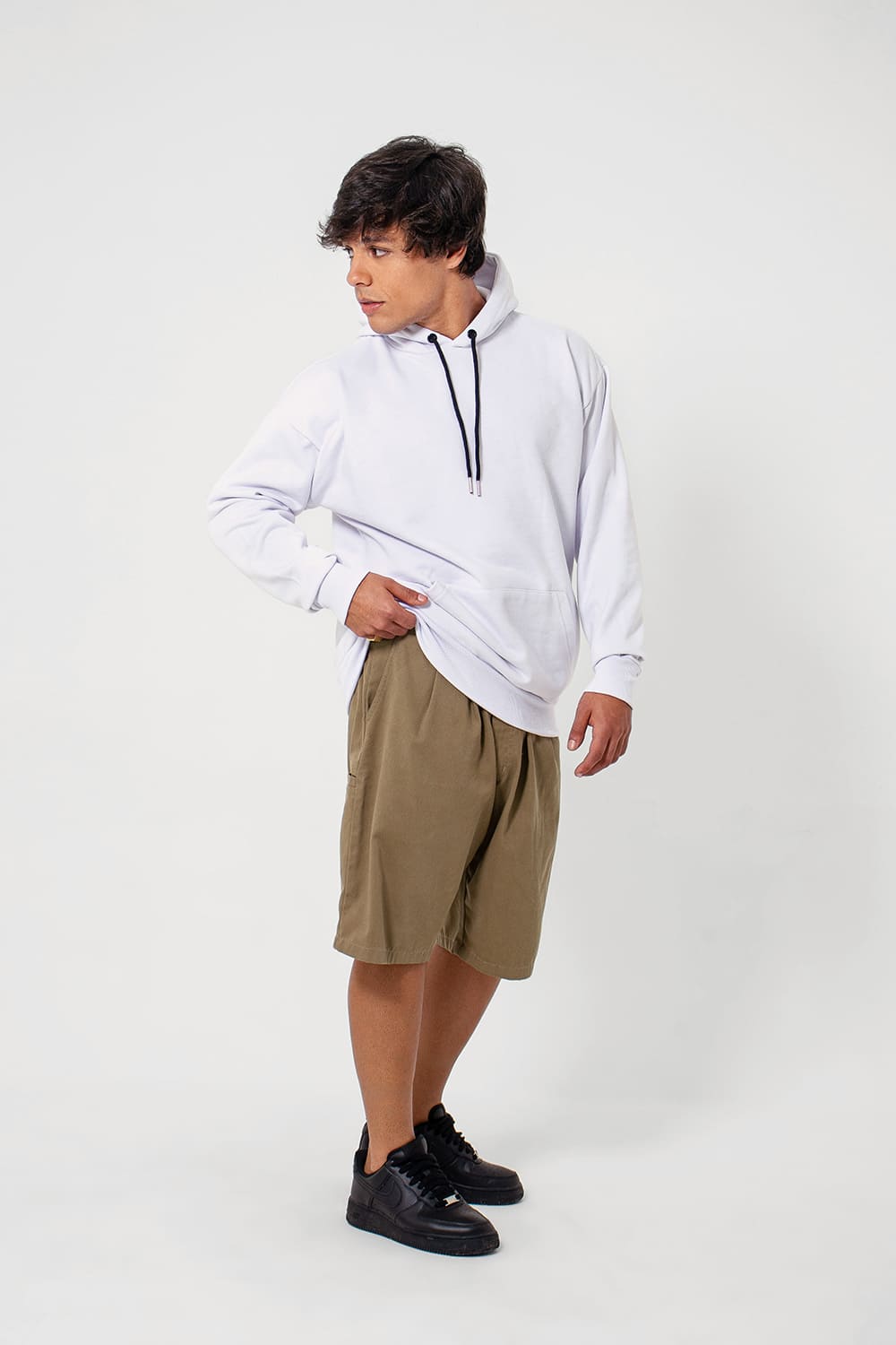 Moletom Canguru 3 Cabos - Branco