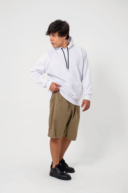 Moletom Canguru 3 Cabos - Branco