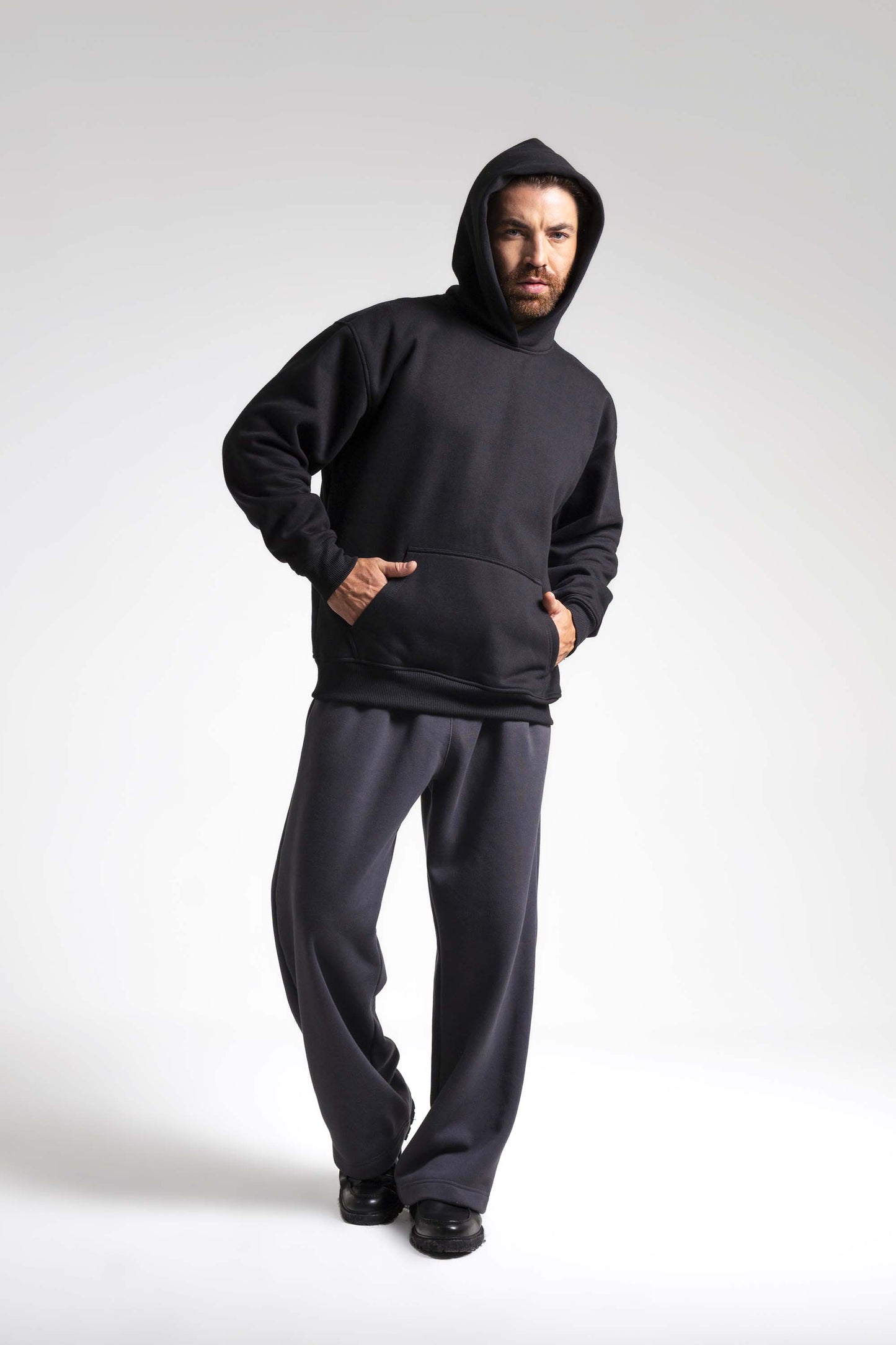 Moletom canguru 3 cabos - preto