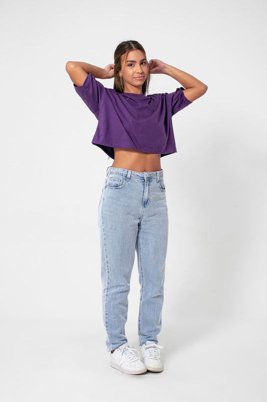 Cropped Feminino Basic Streetwear - roxo