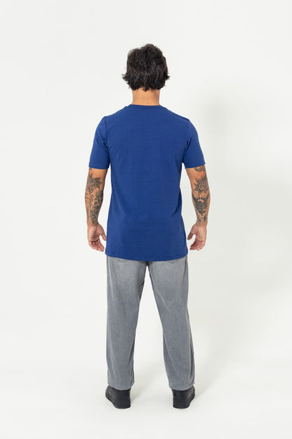 Camiseta slim Cotton - azul marinho