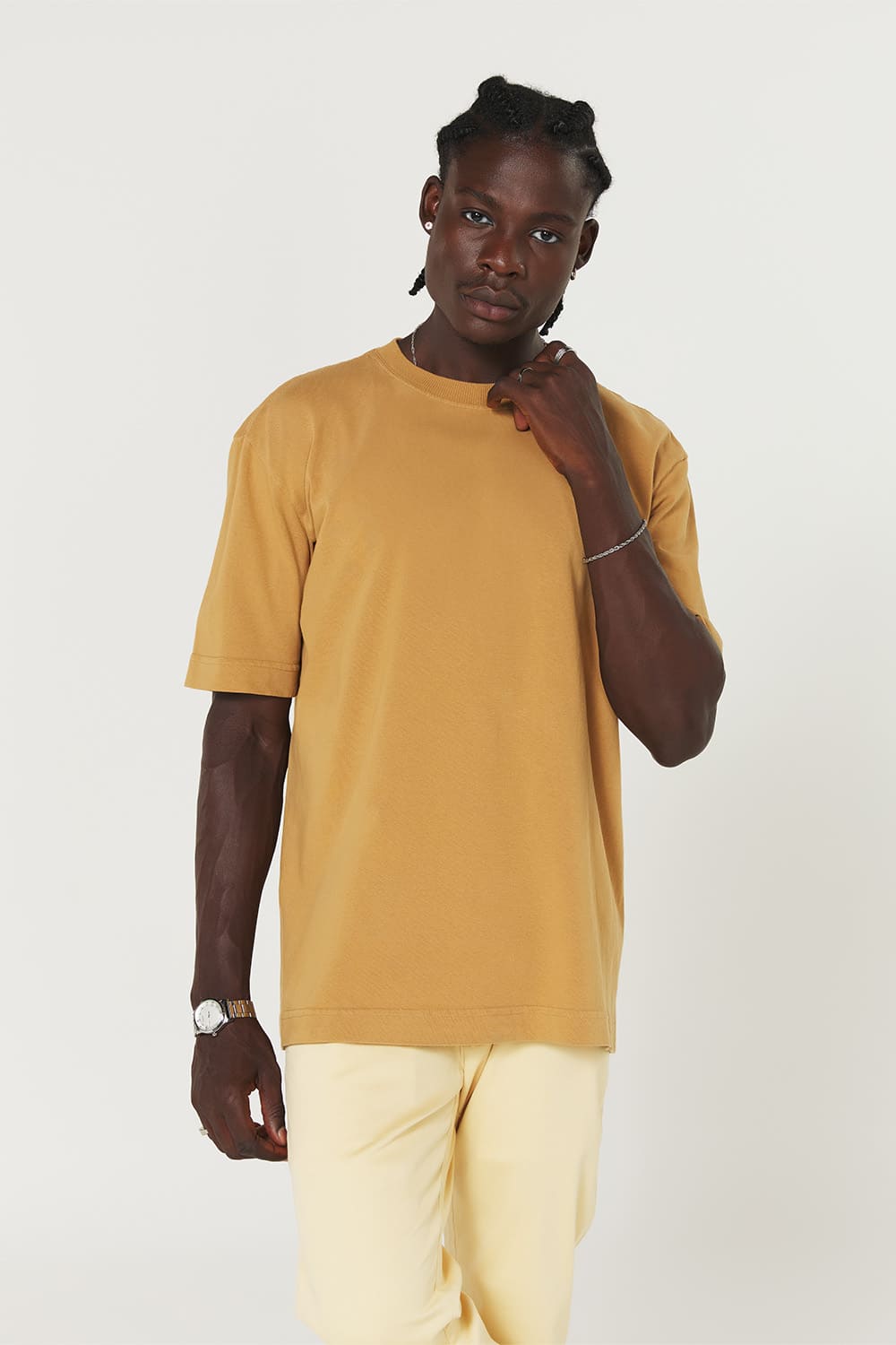 Camiseta tubular streetwear - caramelo