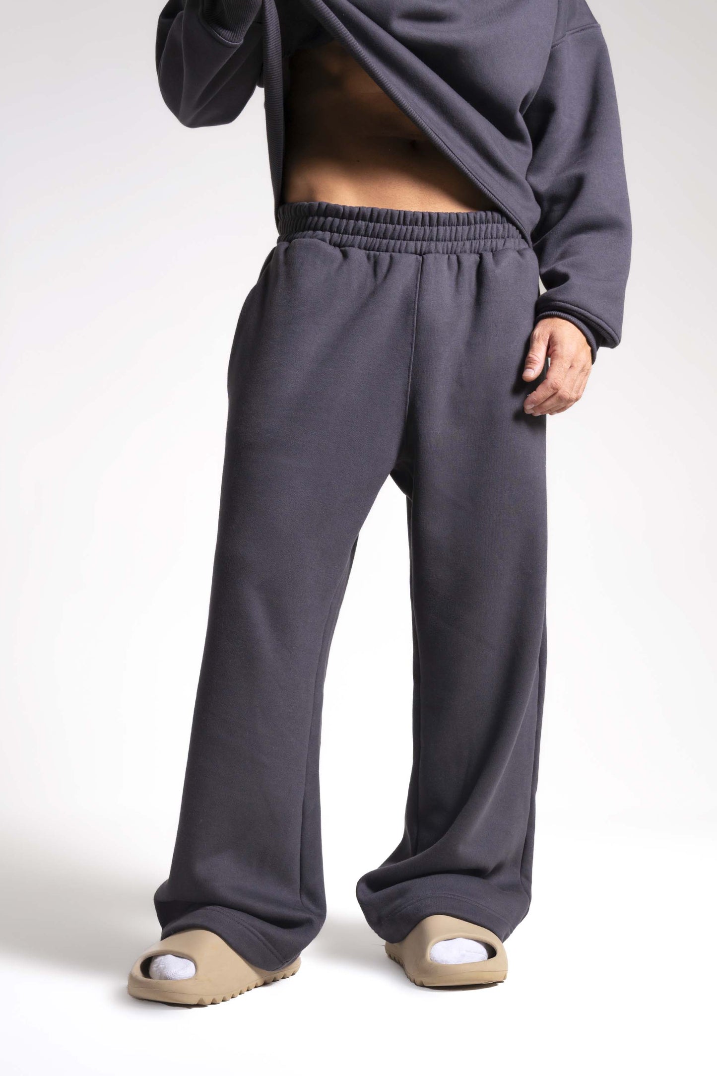 Conjunto moletom Heavy Boxy Oversized - chumbo