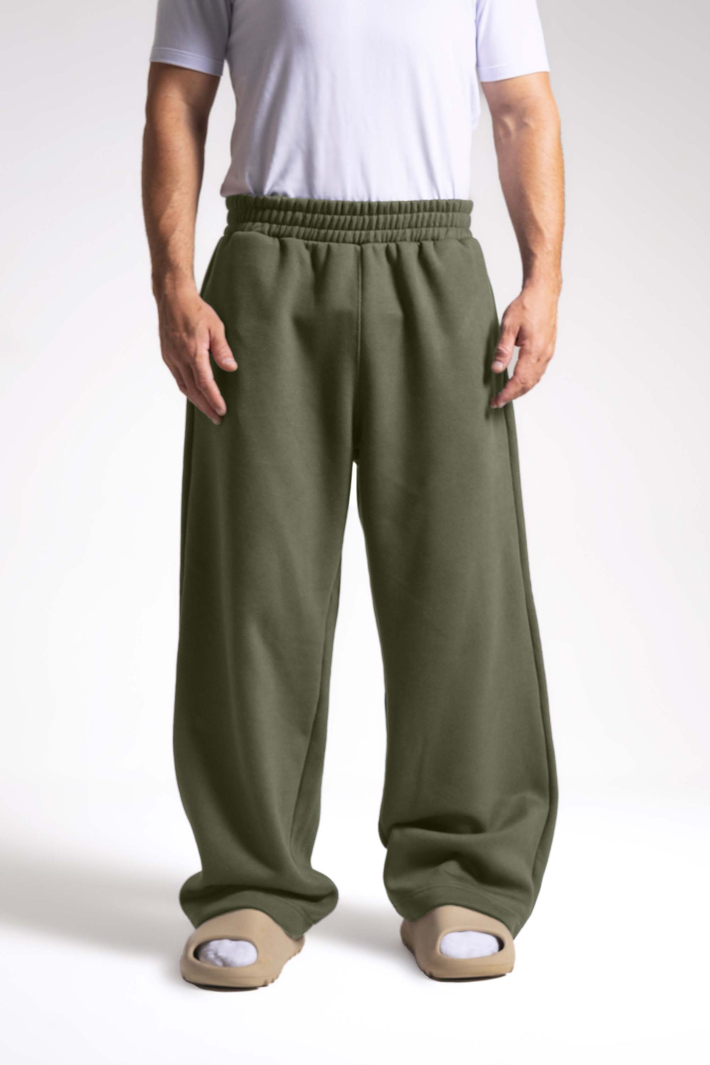 Conjunto moletom Heavy Boxy Oversized - verde militar