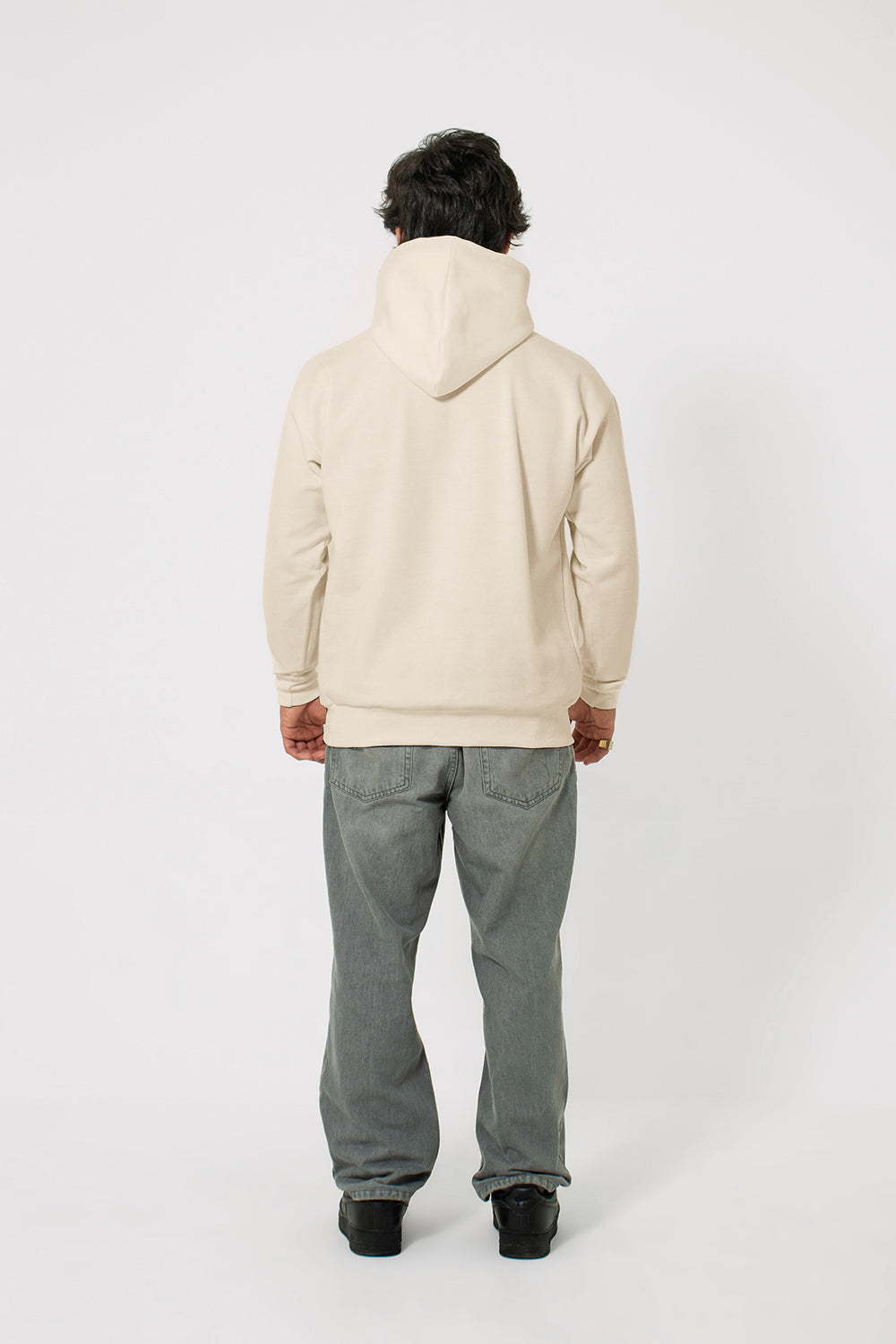 Moletom canguru 3 cabos - creme