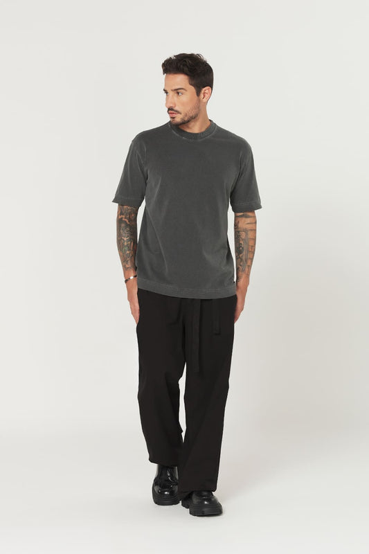 Camiseta tubular streetwear - chumbo
