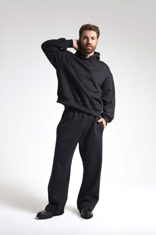 Moletom Oversized Boxy Premium 3 Cabos - Preto