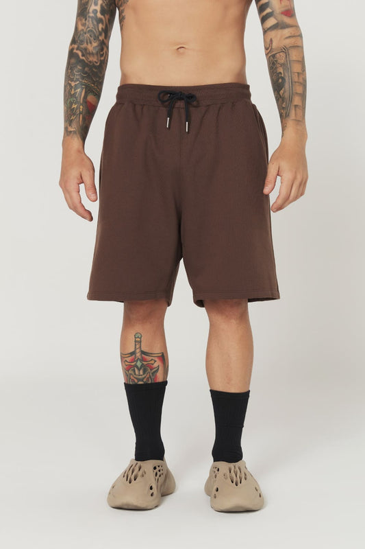 Bermuda Moletom Streetwear  - Marrom