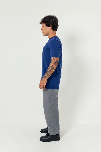 Camiseta slim Cotton - azul marinho