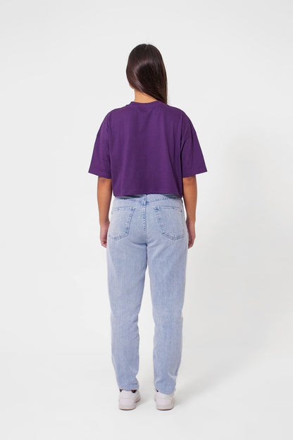 Cropped Feminino Basic Streetwear - roxo