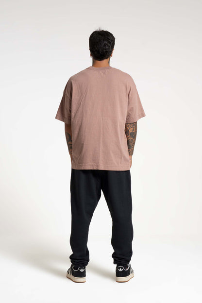 Camiseta Heavy oversized - mocha mousse