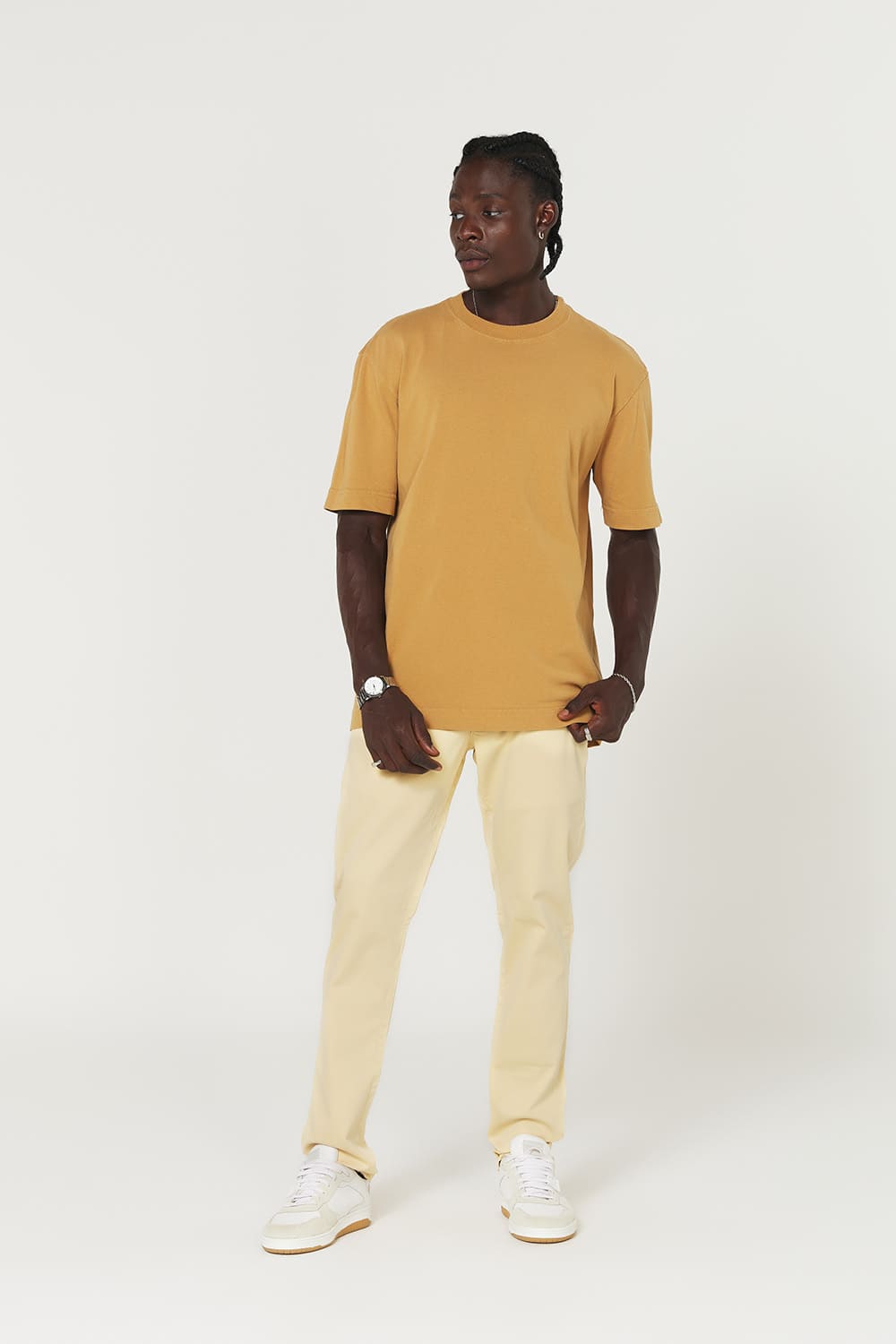Camiseta tubular streetwear - caramelo