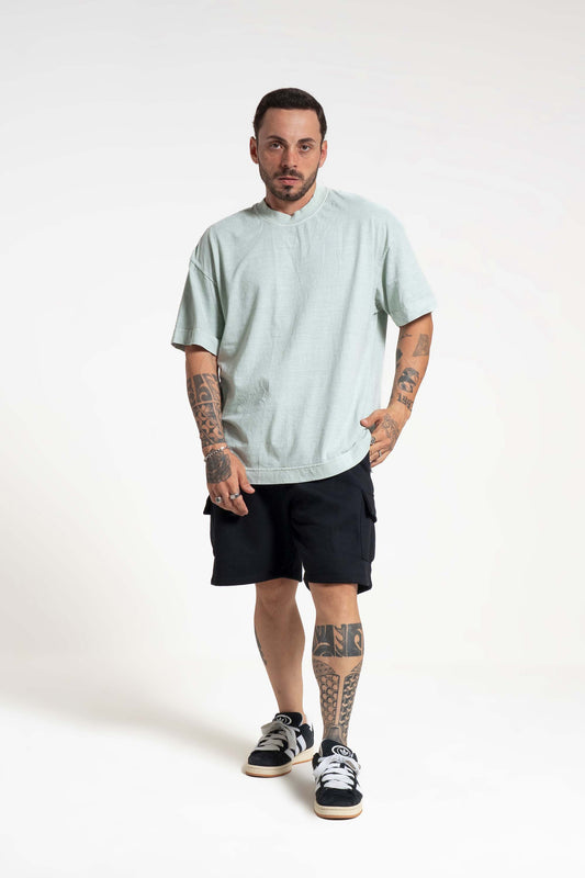 Camiseta Heavy Oversized - menta