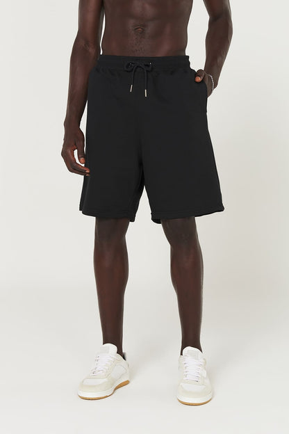 Bermuda Moletom Streetwear - Preto