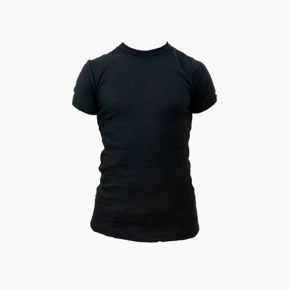 Pack com 2 camisetas slim canelada - preto/branco