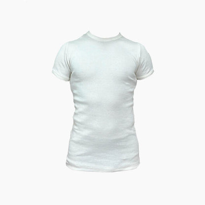 Pack com 2 camisetas slim canelada - preto/branco